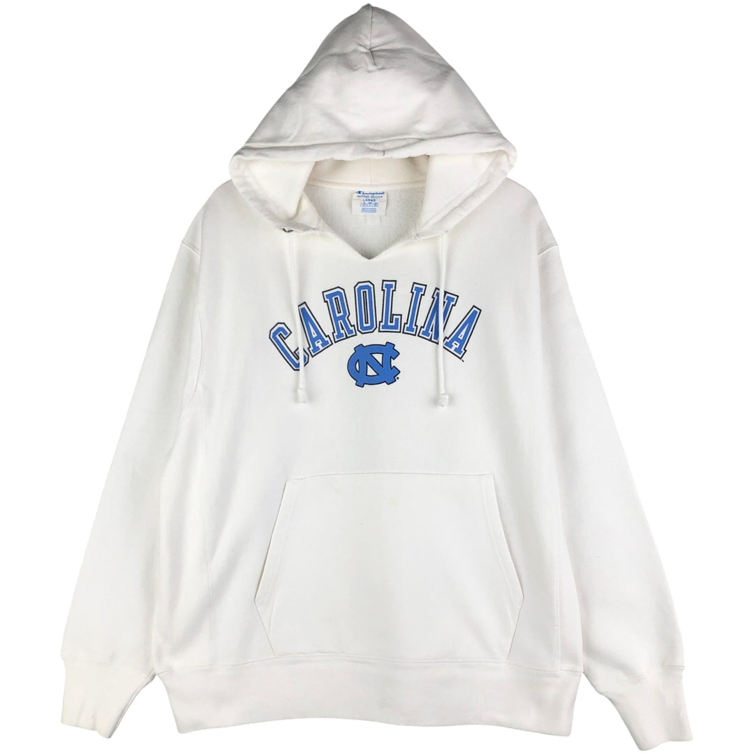 Champion Original Reverse Weave University of North Carolina College Pullover Hoodie, Men's Size L unclear white type Vintage Second Hand