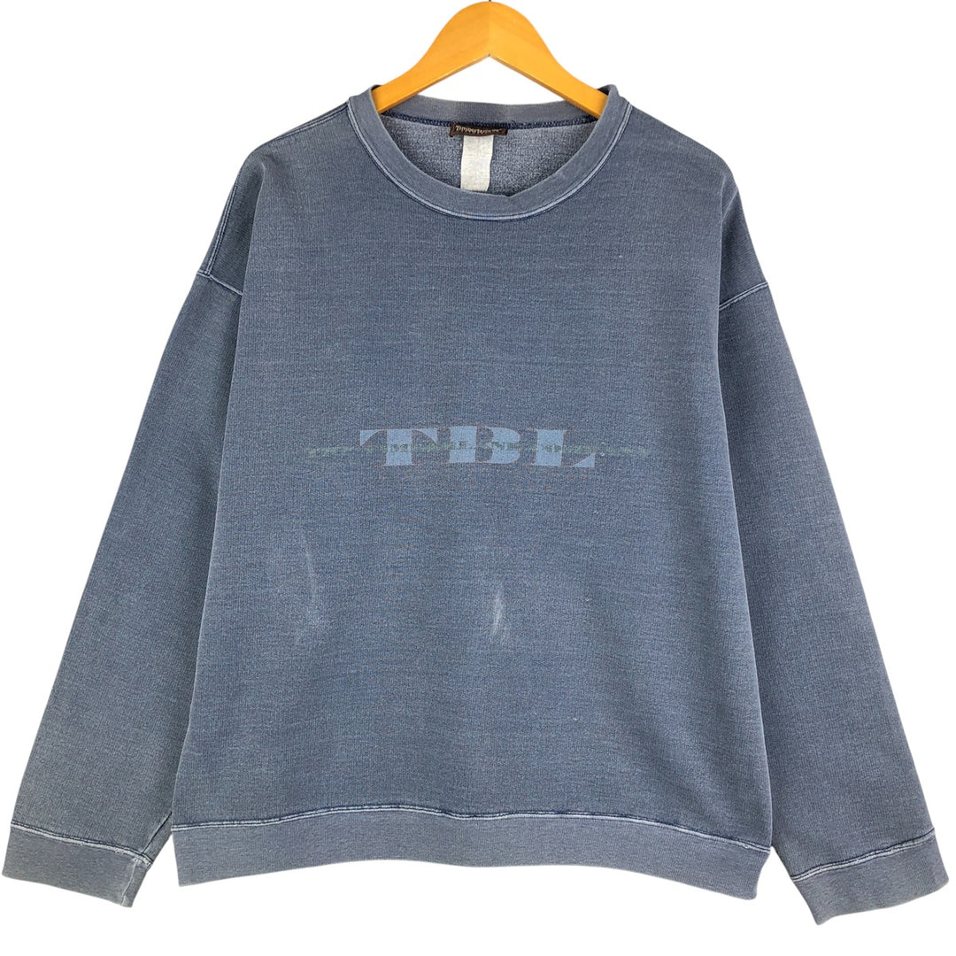 90'S Timberland WEATHERGEAR logo sweatshirt, men's XL size, vintage unclear Blue type light blue Vintage Second Hand