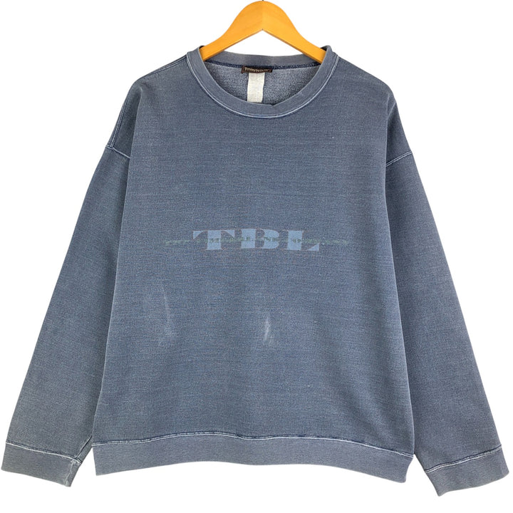 90'S Timberland WEATHERGEAR logo sweatshirt, men's XL size, vintage unclear Blue type light blue Vintage Second Hand