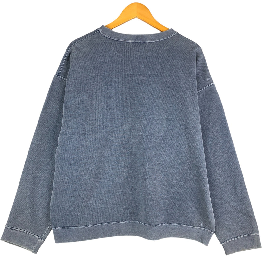 90'S Timberland WEATHERGEAR logo sweatshirt, men's XL size, vintage unclear Blue type light blue Vintage Second Hand