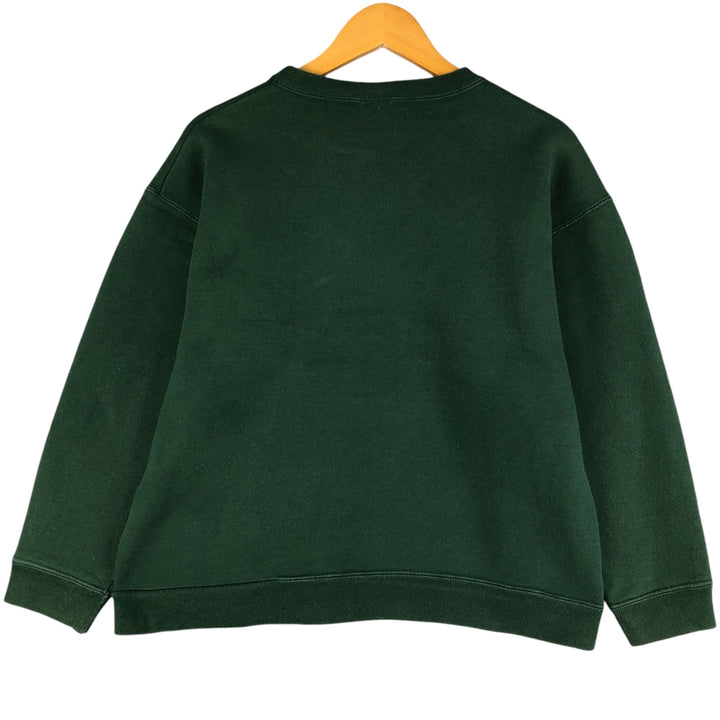 90'S Guess printed sweatshirt, made in the USA, men's size L, vintage unclear green type Vintage Second Hand