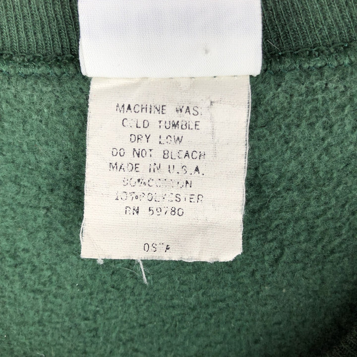 90'S Guess printed sweatshirt, made in the USA, men's size L, vintage unclear green type Vintage Second Hand