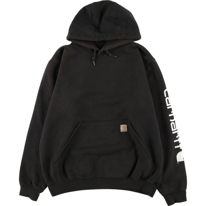Carhartt ORIGINAL FIT sweatshirt pullover hoodie, men's size M cotton black type Vintage Second Hand