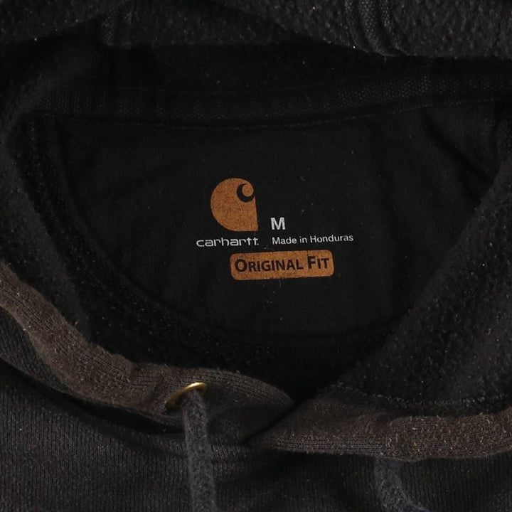 Carhartt ORIGINAL FIT sweatshirt pullover hoodie, men's size M cotton black type Vintage Second Hand
