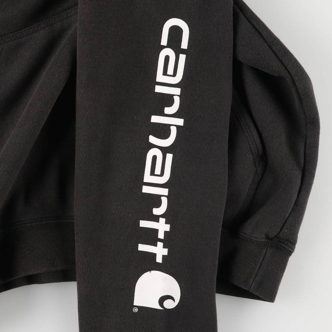 Carhartt ORIGINAL FIT sweatshirt pullover hoodie, men's size M cotton black type Vintage Second Hand