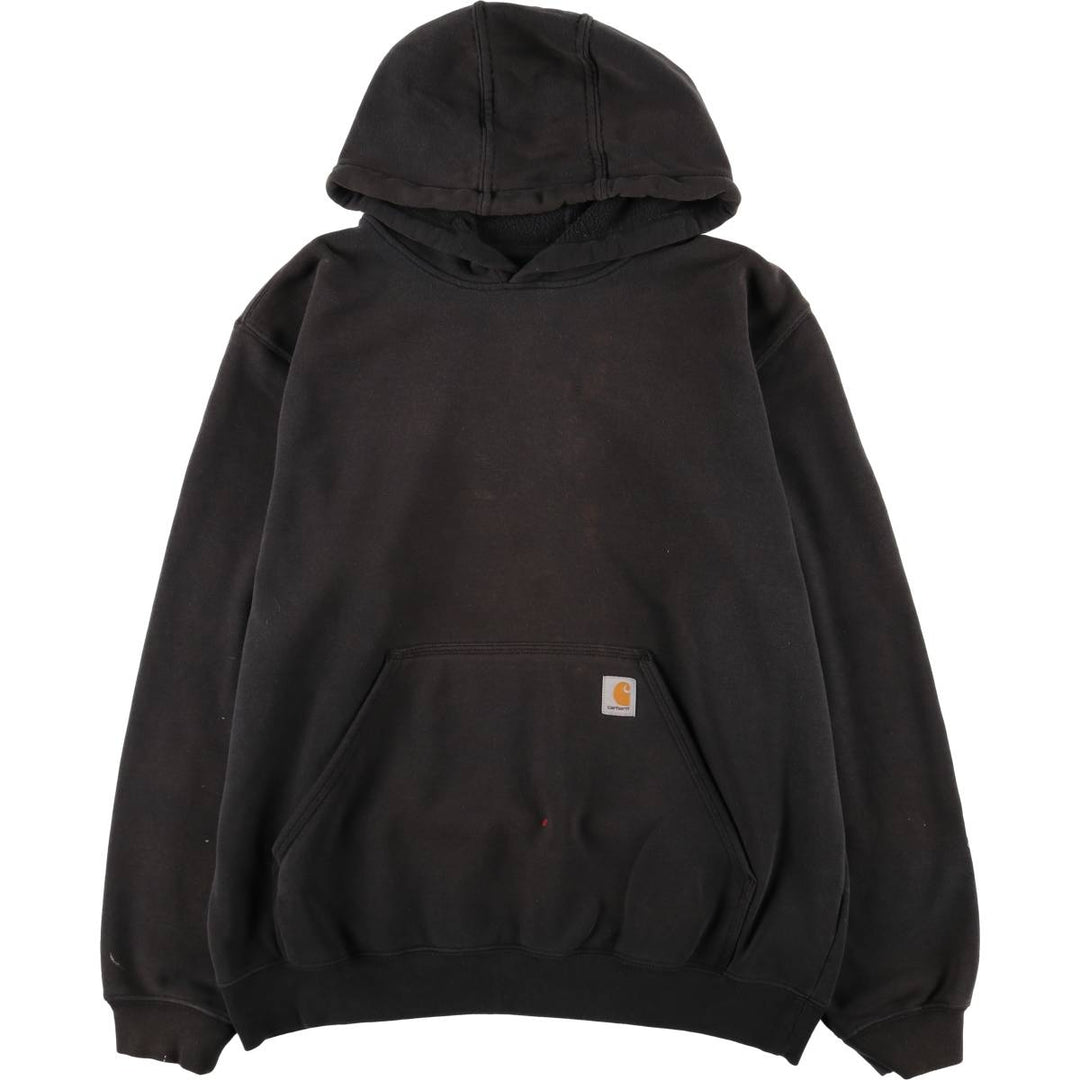 Carhartt ORIGINAL FIT sweatshirt pullover hoodie, men's size L cotton black type Vintage Second Hand