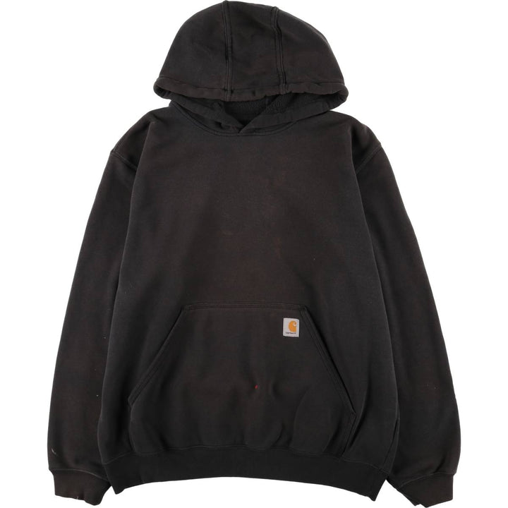 Carhartt ORIGINAL FIT sweatshirt pullover hoodie, men's size L cotton black type Vintage Second Hand