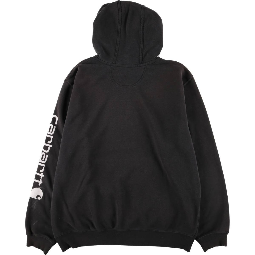 Carhartt ORIGINAL FIT sweatshirt pullover hoodie, men's size L cotton black type Vintage Second Hand