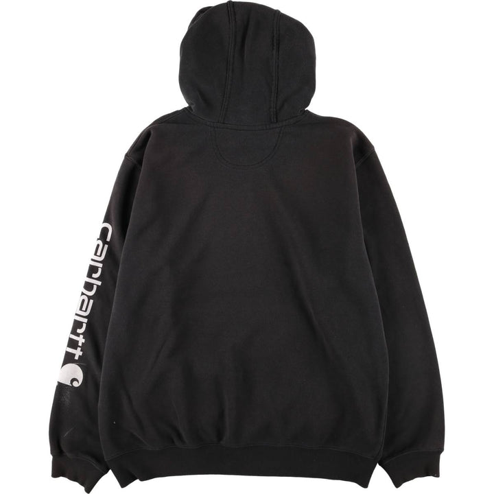 Carhartt ORIGINAL FIT sweatshirt pullover hoodie, men's size L cotton black type Vintage Second Hand