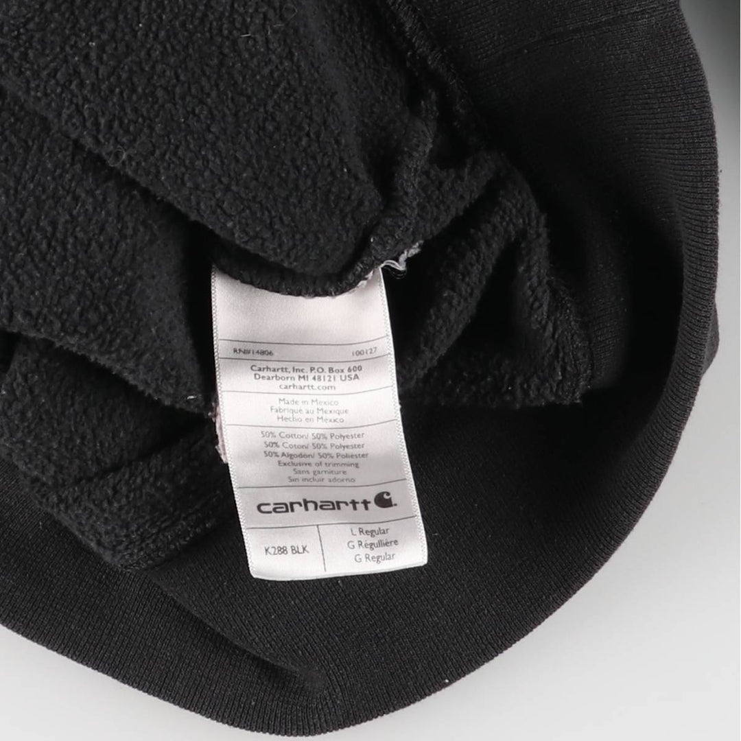 Carhartt ORIGINAL FIT sweatshirt pullover hoodie, men's size L cotton black type Vintage Second Hand