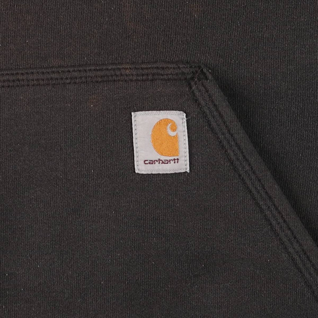 Carhartt ORIGINAL FIT sweatshirt pullover hoodie, men's size L cotton black type Vintage Second Hand