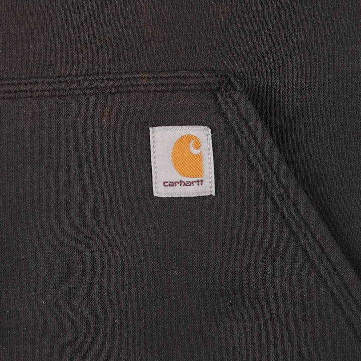 Carhartt ORIGINAL FIT sweatshirt pullover hoodie, men's size L cotton black type Vintage Second Hand