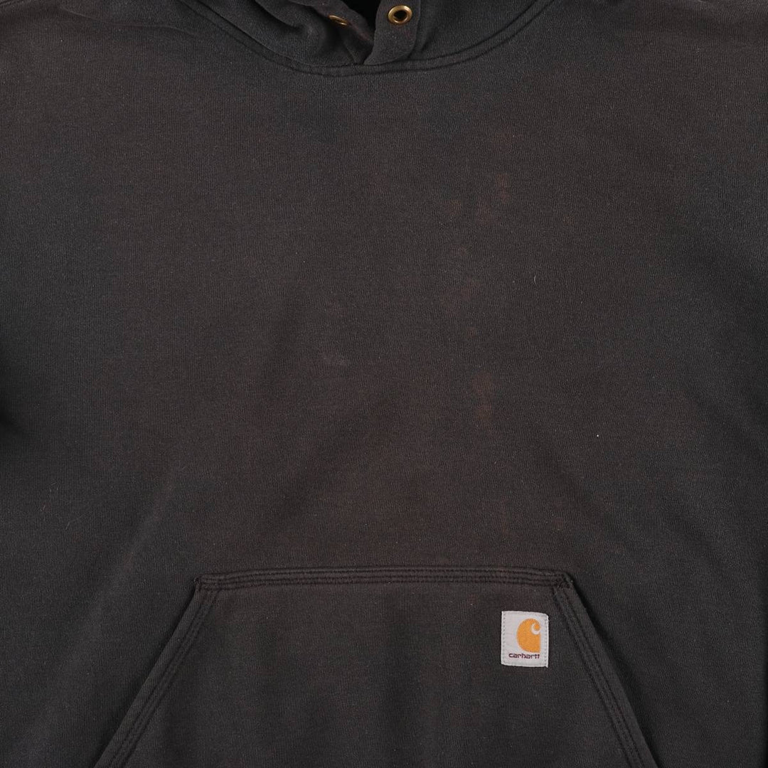 Carhartt ORIGINAL FIT sweatshirt pullover hoodie, men's size L cotton black type Vintage Second Hand