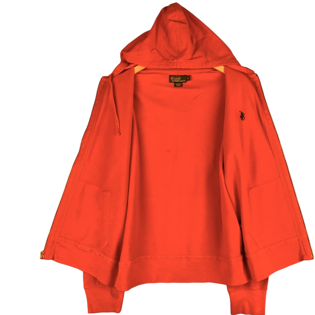 Ralph Lauren POLO by Ralph Lauren Sweat Full Zip Hoodie Men's L size cotton orange type Vintage Second Hand