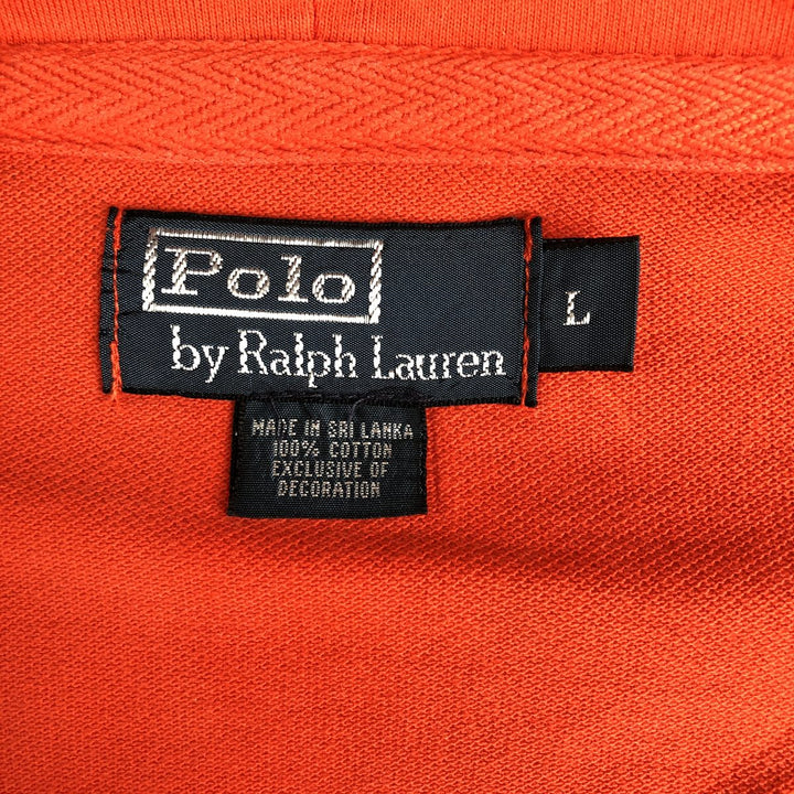 Ralph Lauren POLO by Ralph Lauren Sweat Full Zip Hoodie Men's L size cotton orange type Vintage Second Hand