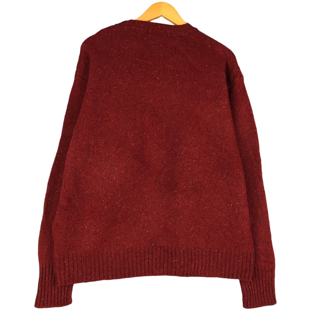 90s-00'S Pendleton Color Nep Wool Knit Sweater, Men's Size XL wool red type Vintage Second Hand