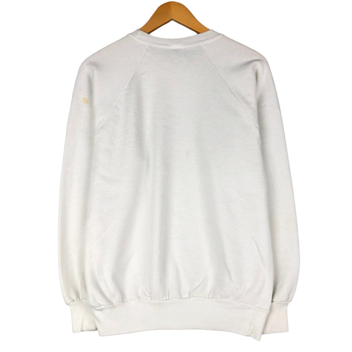 Vintage 1980'S Anvil printed sweatshirt, made in the USA, size L, men's polyester white type Vintage Second Hand
