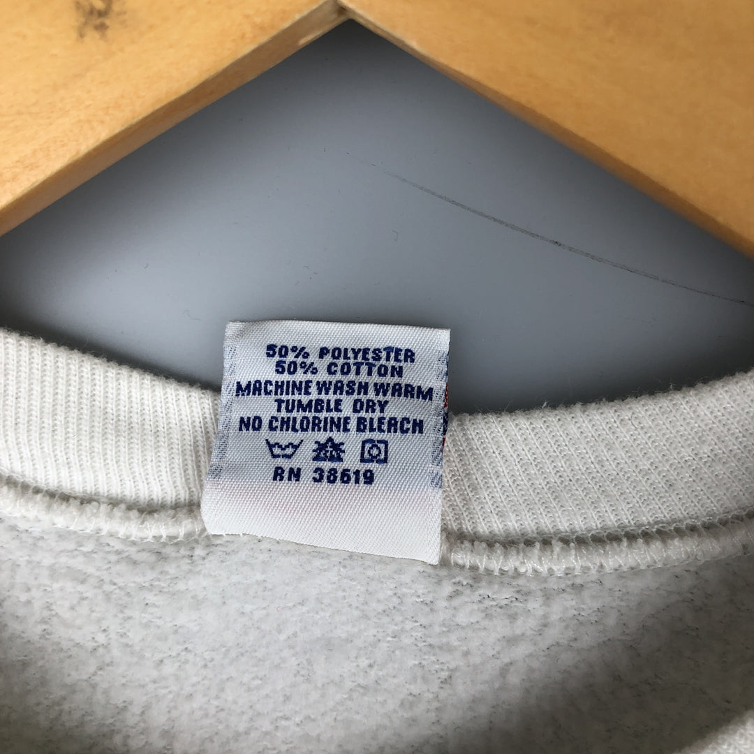 Vintage 1980'S Anvil printed sweatshirt, made in the USA, size L, men's polyester white type Vintage Second Hand