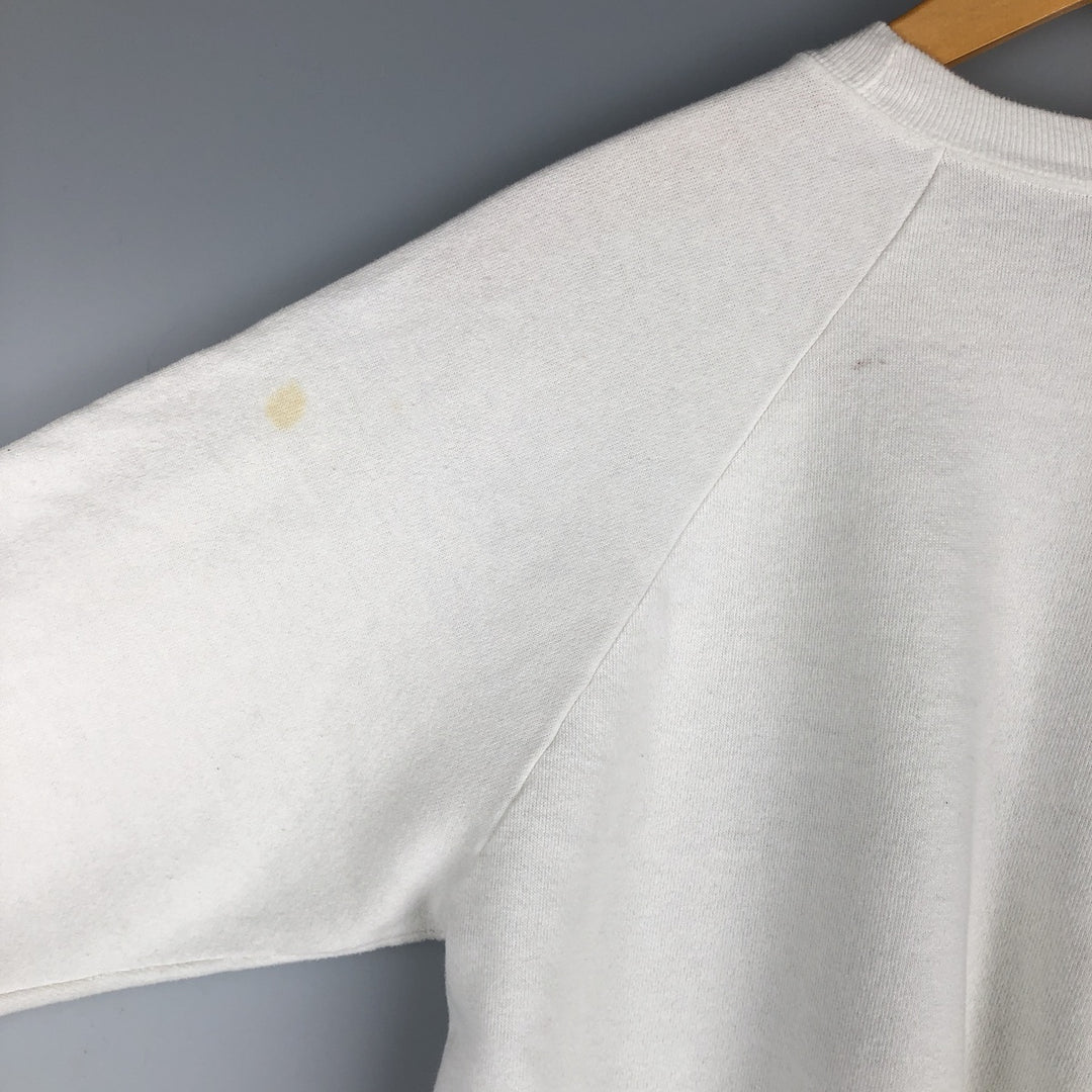 Vintage 1980'S Anvil printed sweatshirt, made in the USA, size L, men's polyester white type Vintage Second Hand