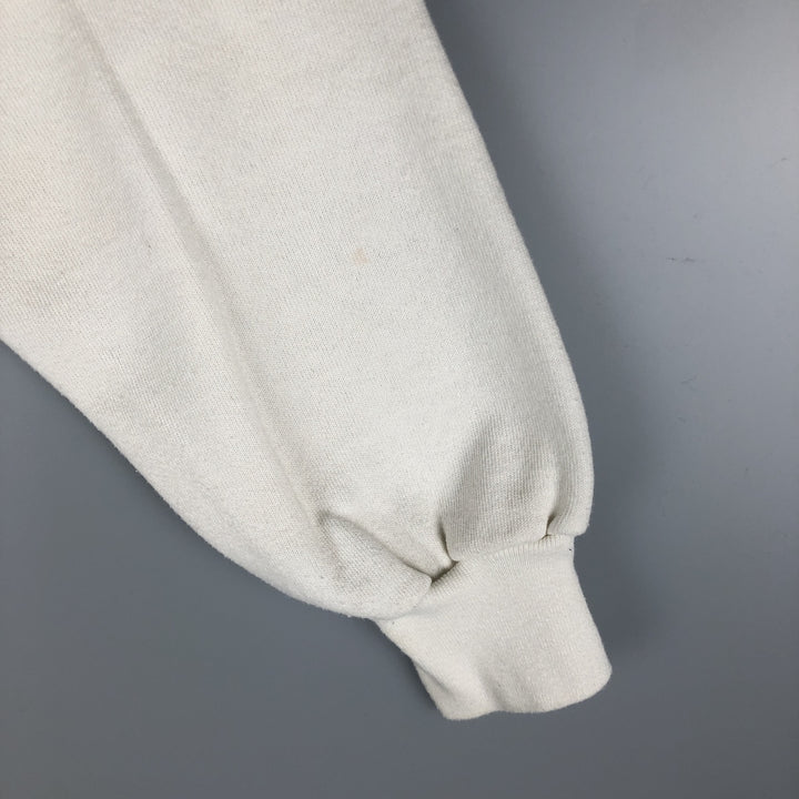 Vintage 1980'S Anvil printed sweatshirt, made in the USA, size L, men's polyester white type Vintage Second Hand