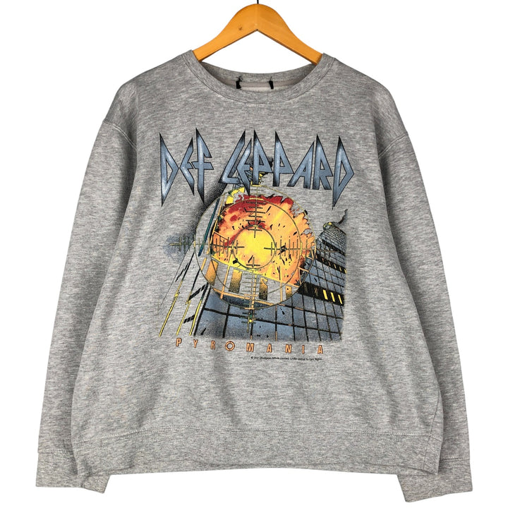 DEF LEPPARD band sweatshirt, men's size XL unclear gray type Vintage Second Hand