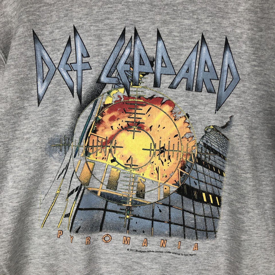 DEF LEPPARD band sweatshirt, men's size XL unclear gray type Vintage Second Hand