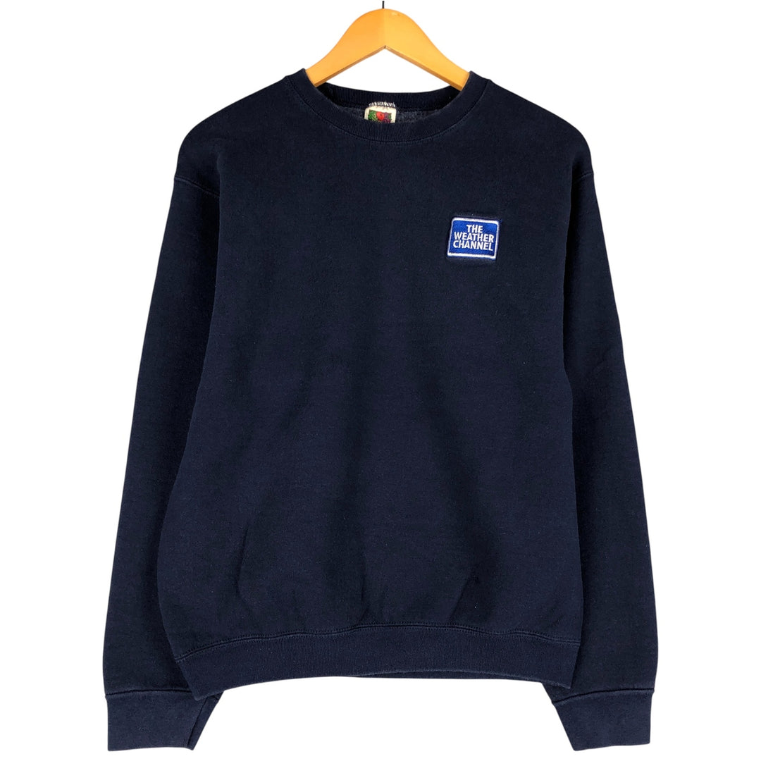Fruit of the Loom Heavy Cotton Logo Sweatshirt, Men's Size M cotton navy blue type Vintage Second Hand