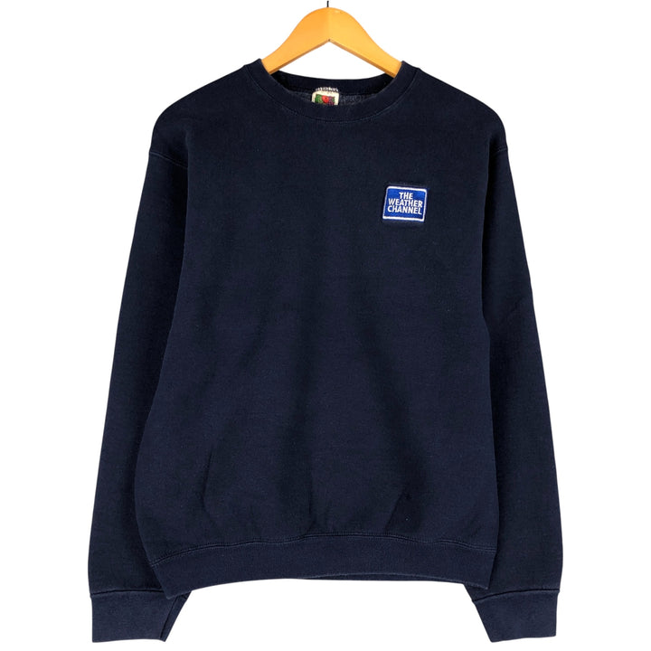 Fruit of the Loom Heavy Cotton Logo Sweatshirt, Men's Size M cotton navy blue type Vintage Second Hand