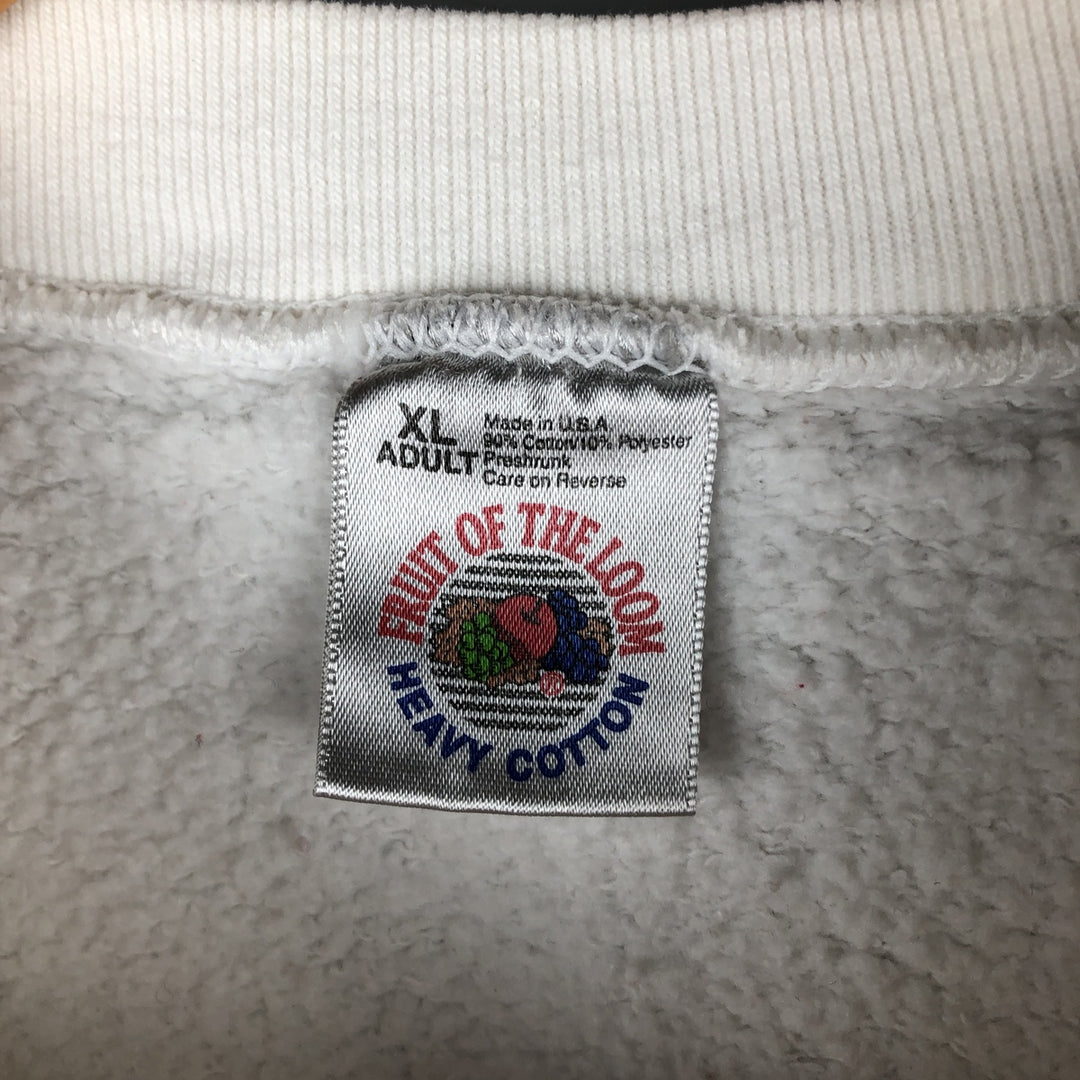 Vintage 90'S Fruit of the Loom Jazzercise print sweatshirt, made in the USA, men's size XL cotton white type Vintage Second Hand