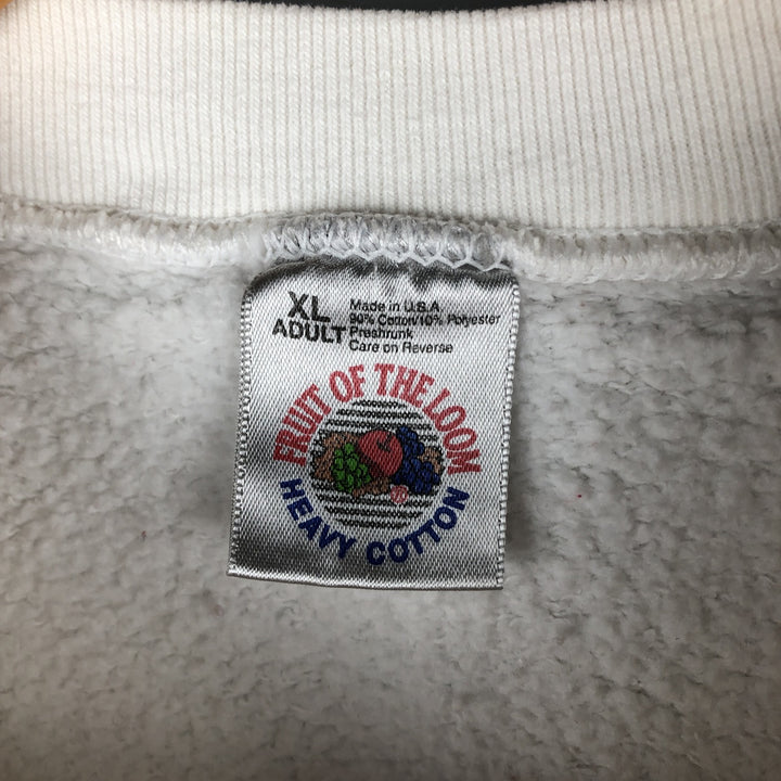 Vintage 90'S Fruit of the Loom Jazzercise print sweatshirt, made in the USA, men's size XL cotton white type Vintage Second Hand