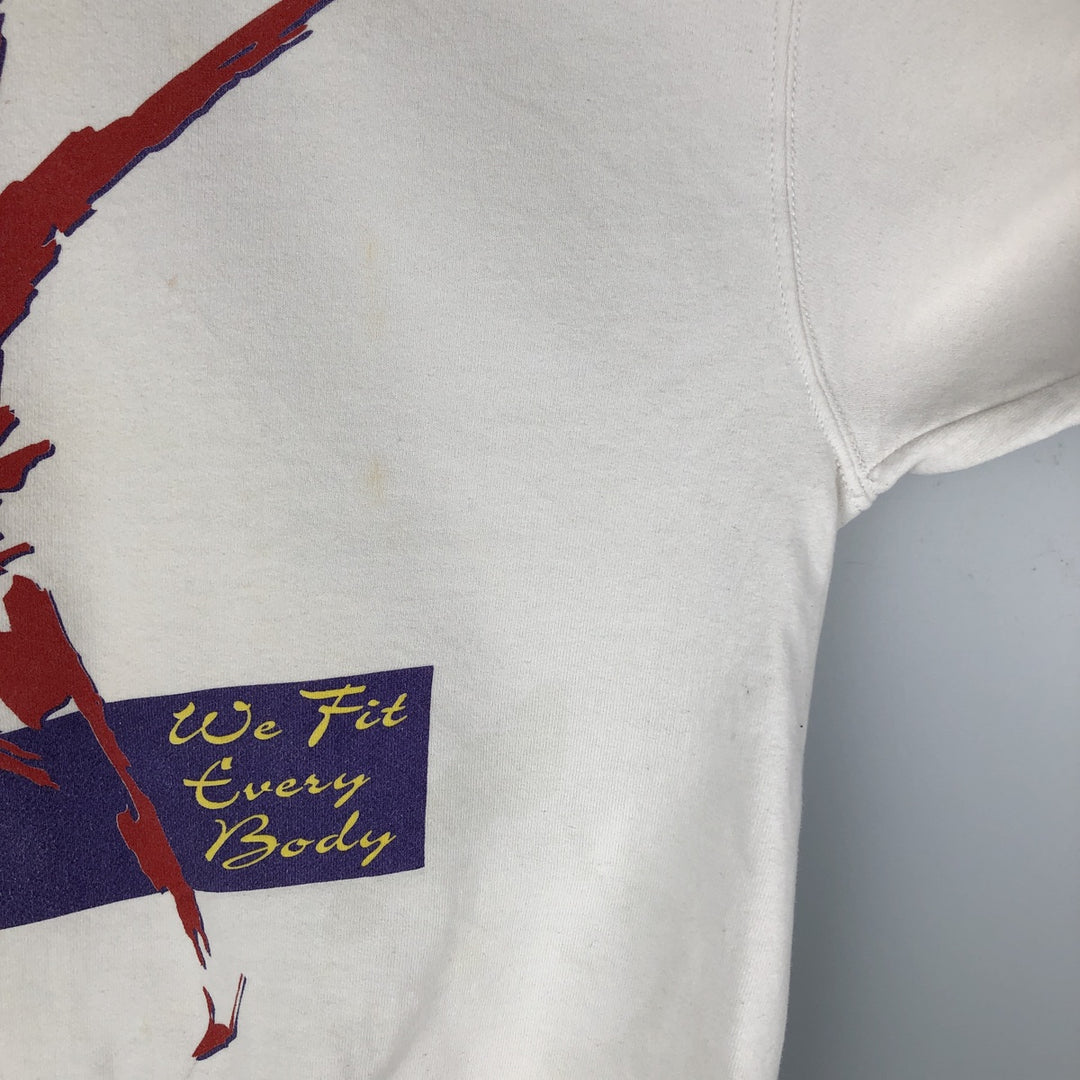 Vintage 90'S Fruit of the Loom Jazzercise print sweatshirt, made in the USA, men's size XL cotton white type Vintage Second Hand