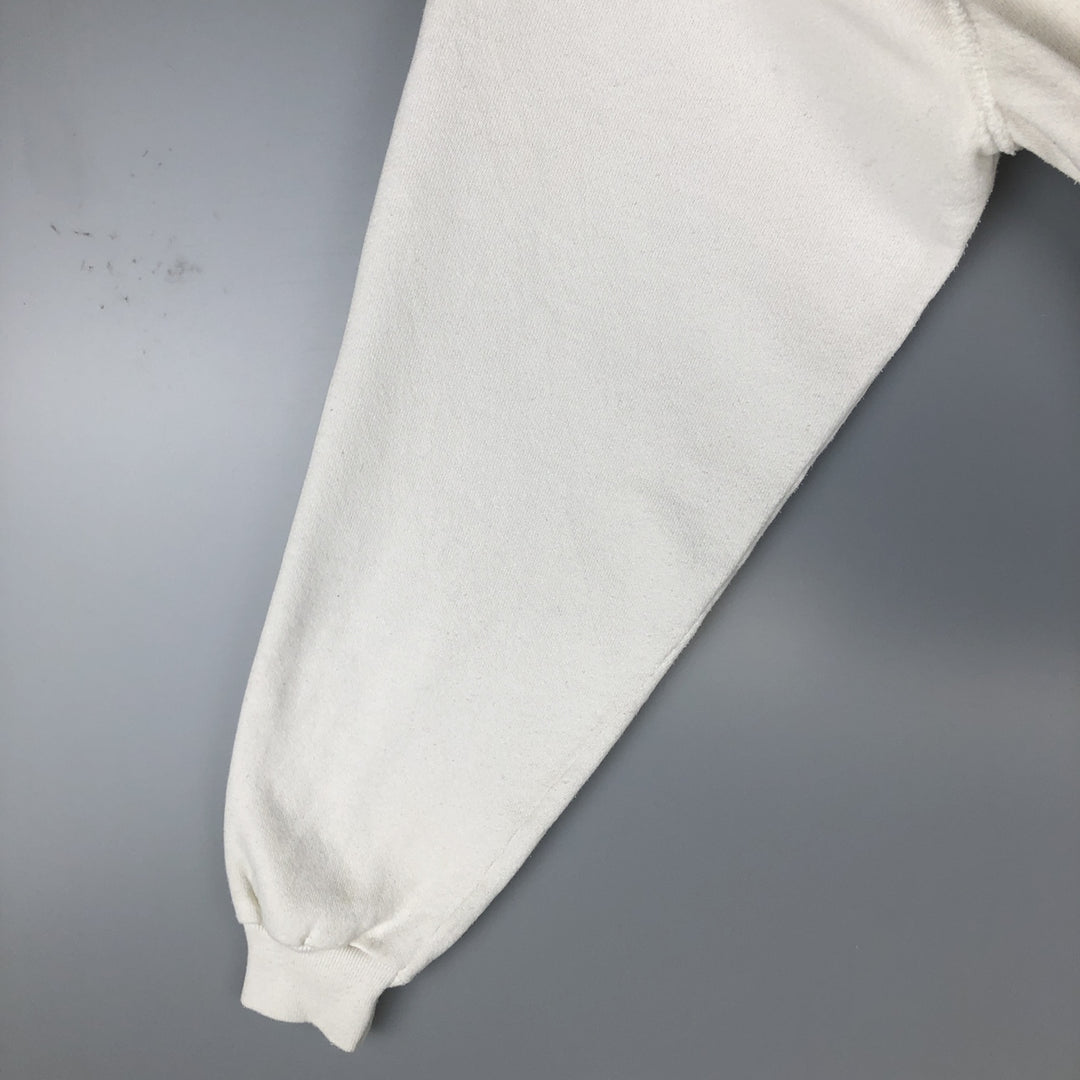 Vintage 90'S Hanes eagle print sweatshirt, made in the USA, size L, men's. polyester white type Vintage Second Hand