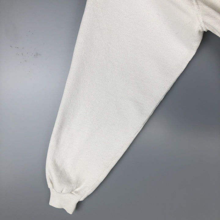 Vintage 90'S Hanes eagle print sweatshirt, made in the USA, size L, men's. polyester white type Vintage Second Hand