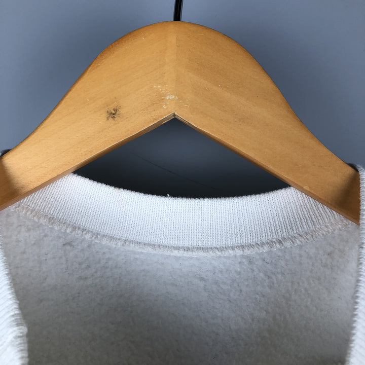 Vintage 90'S Hanes eagle print sweatshirt, made in the USA, size L, men's. polyester white type Vintage Second Hand
