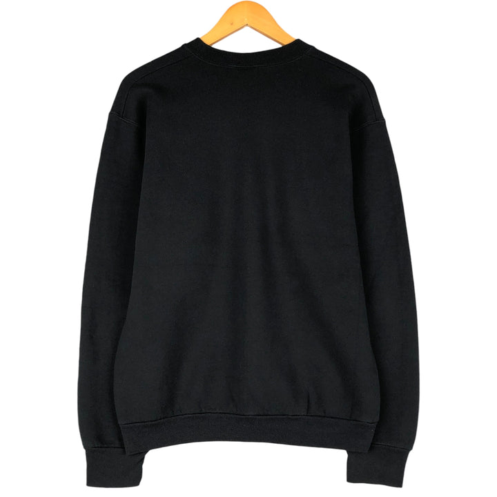 Vintage 1980'S Fruit of the Loom print sweatshirt, made in the USA, size L, men's cotton black type Vintage Second Hand