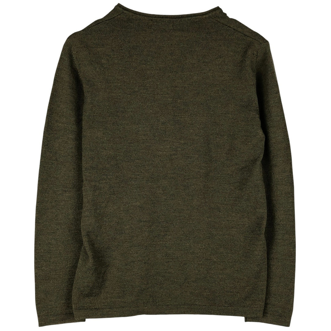 Burberry's BURBERRY LONDON V-neck merino wool knit sweater, men's size S Merino wool Khaki type Vintage Second Hand