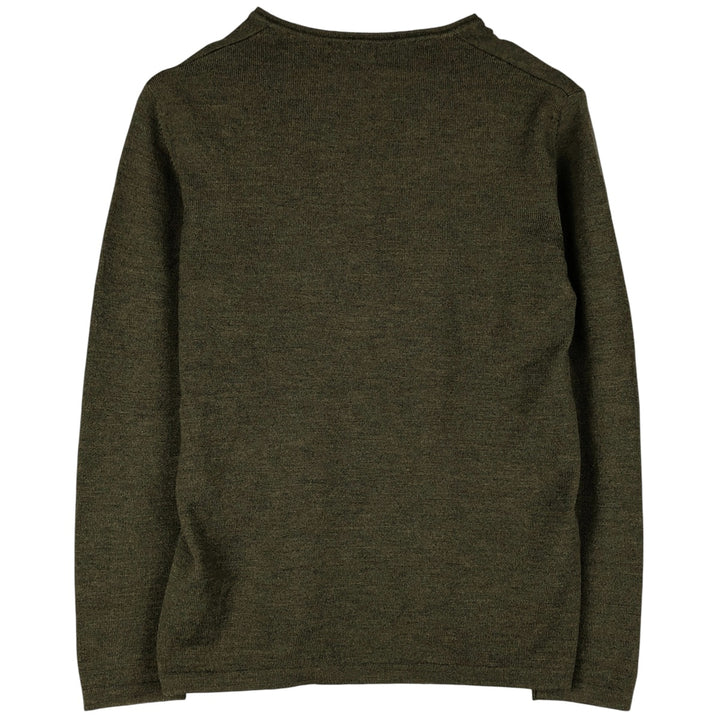 Burberry's BURBERRY LONDON V-neck merino wool knit sweater, men's size S Merino wool Khaki type Vintage Second Hand