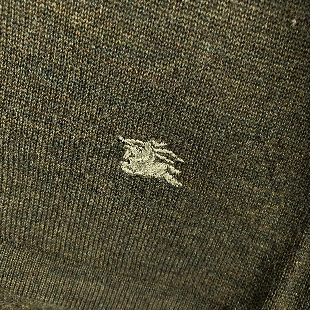 Burberry's BURBERRY LONDON V-neck merino wool knit sweater, men's size S Merino wool Khaki type Vintage Second Hand