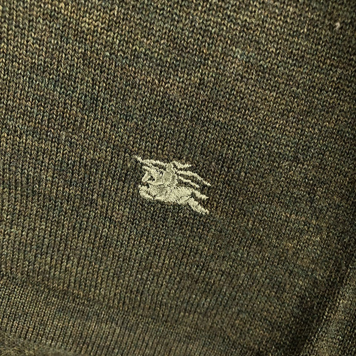 Burberry's BURBERRY LONDON V-neck merino wool knit sweater, men's size S Merino wool Khaki type Vintage Second Hand