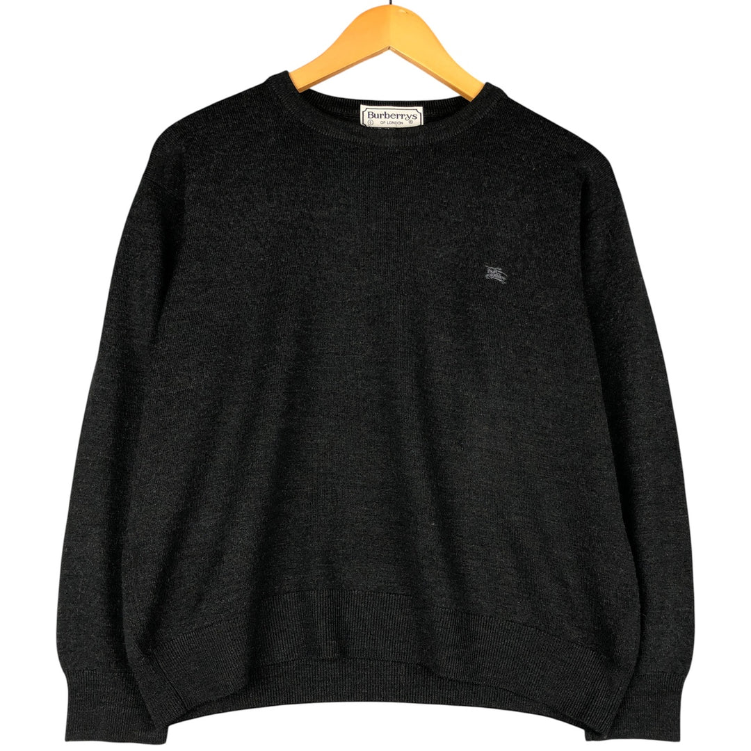 Burberry's London knit sweater, size 5, men's size M unclear black type Vintage Second Hand