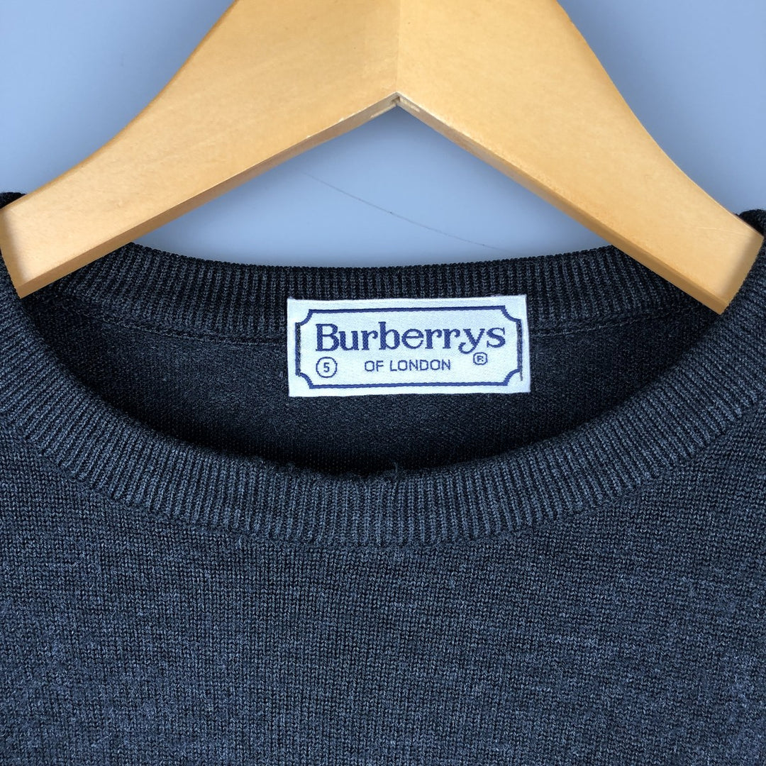 Burberry's London knit sweater, size 5, men's size M unclear black type Vintage Second Hand