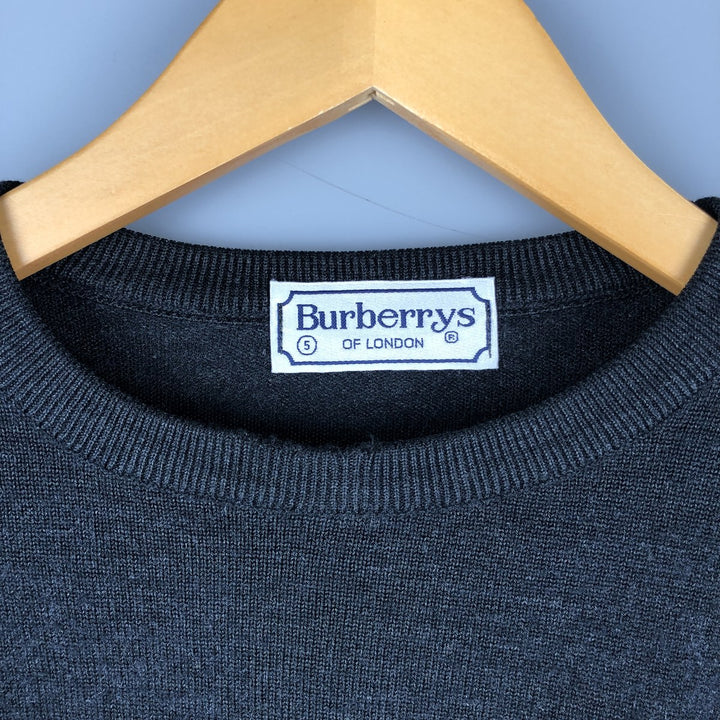 Burberry's London knit sweater, size 5, men's size M unclear black type Vintage Second Hand
