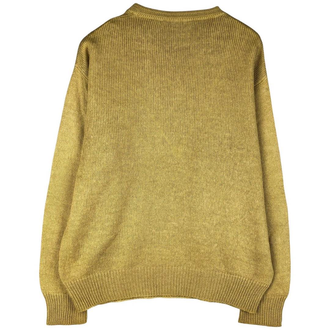 Burberry's BURBERRYS OF LONDON wool knit sweater, men's size XL unclear yellow type Vintage Second Hand