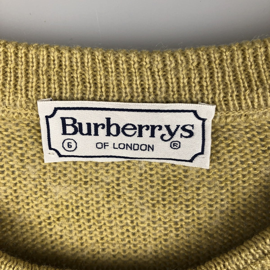 Burberry's BURBERRYS OF LONDON wool knit sweater, men's size XL unclear yellow type Vintage Second Hand