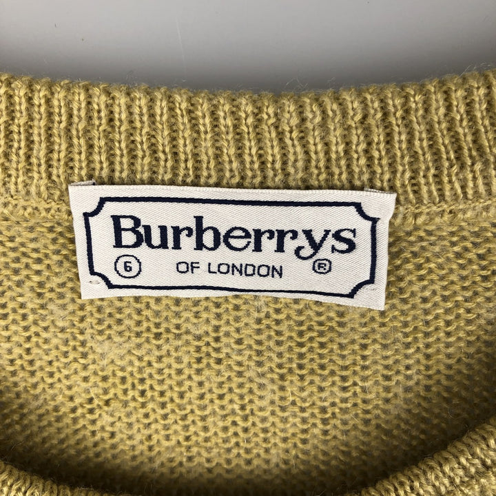 Burberry's BURBERRYS OF LONDON wool knit sweater, men's size XL unclear yellow type Vintage Second Hand