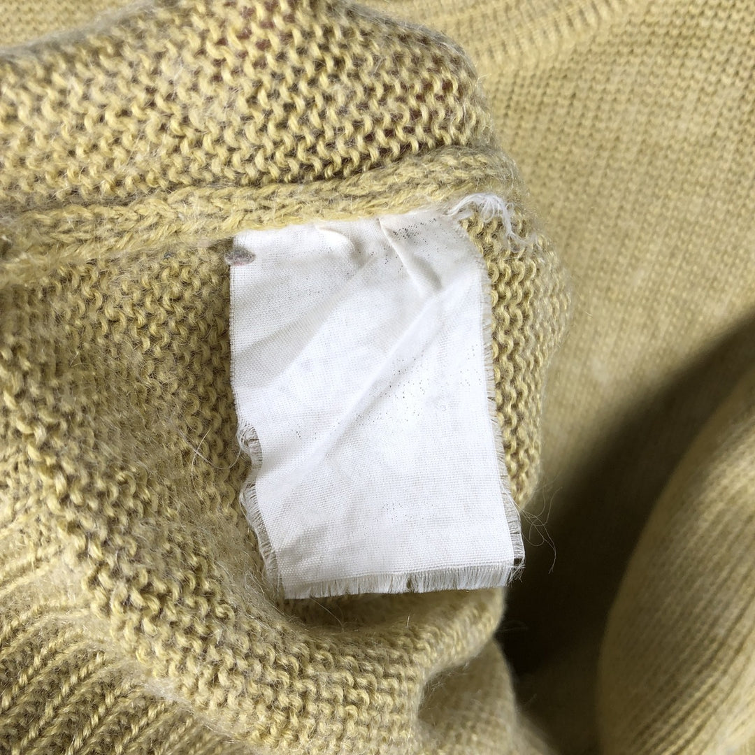 Burberry's BURBERRYS OF LONDON wool knit sweater, men's size XL unclear yellow type Vintage Second Hand