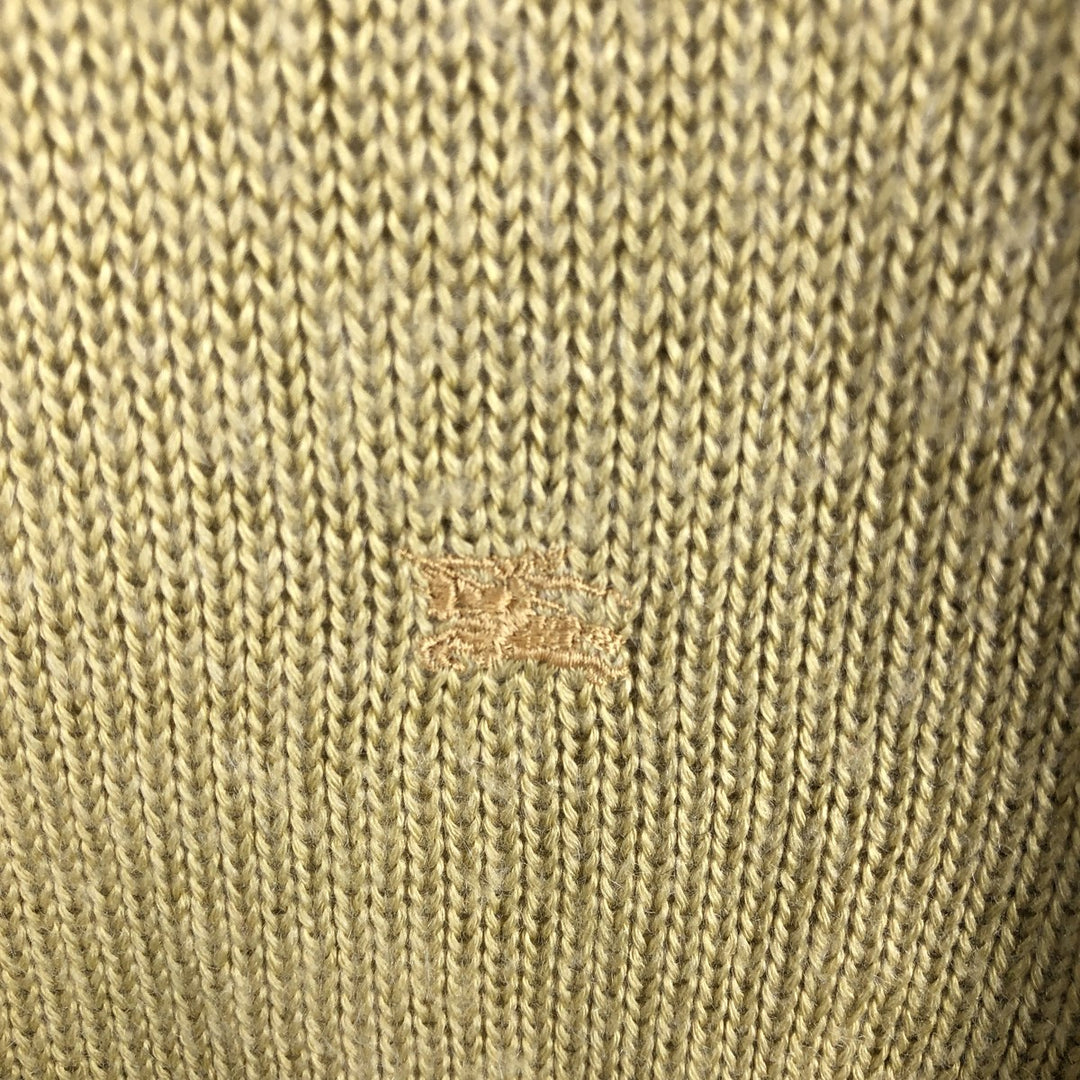 Burberry's BURBERRYS OF LONDON wool knit sweater, men's size XL unclear yellow type Vintage Second Hand