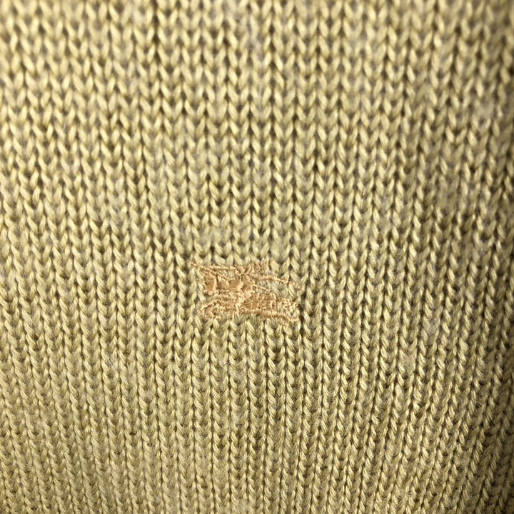 Burberry's BURBERRYS OF LONDON wool knit sweater, men's size XL unclear yellow type Vintage Second Hand