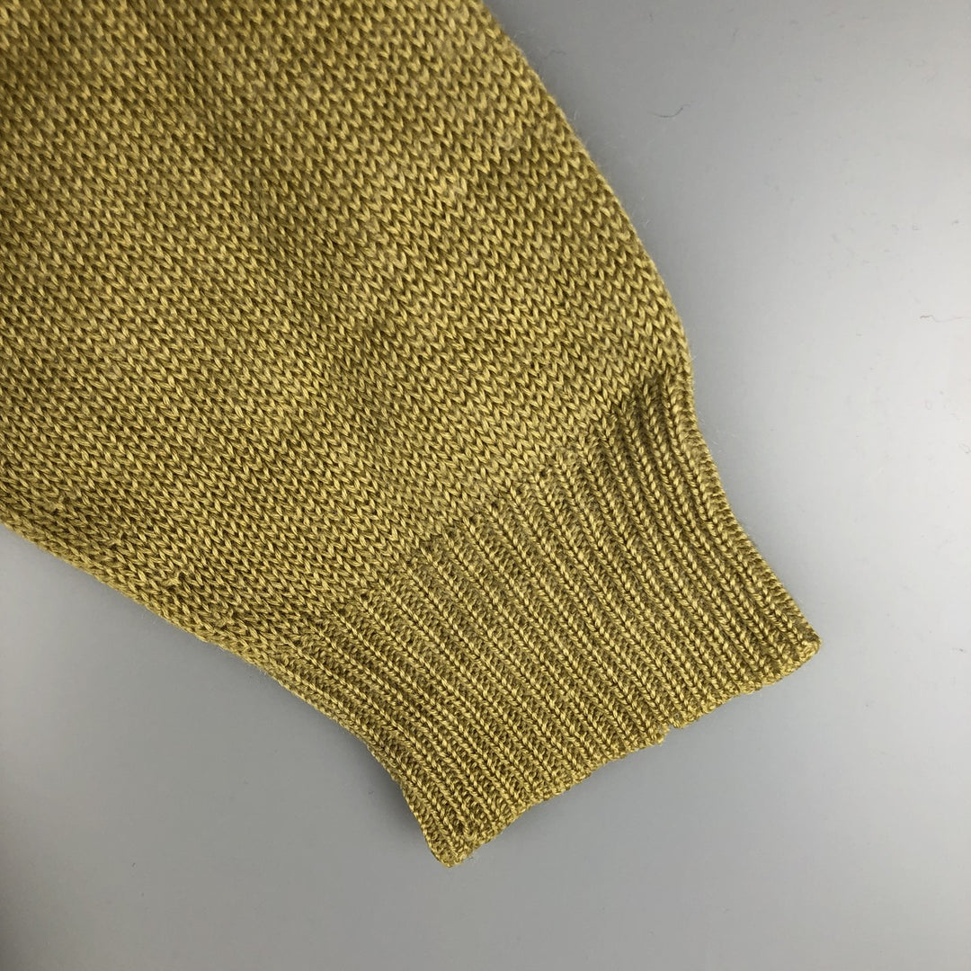Burberry's BURBERRYS OF LONDON wool knit sweater, men's size XL unclear yellow type Vintage Second Hand
