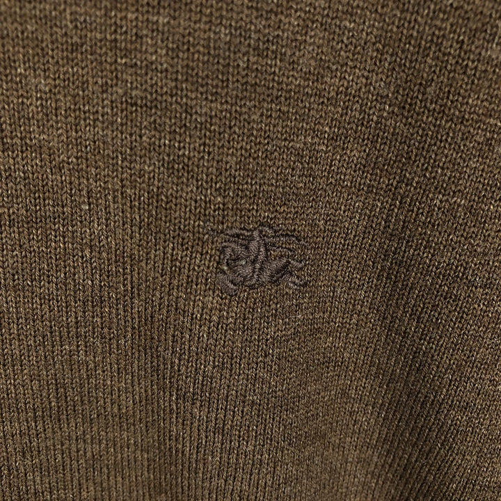Burberry's BURBERRY LONDON polo knit sweater, made in Spain, men's size XL Merino wool brown type Vintage Second Hand
